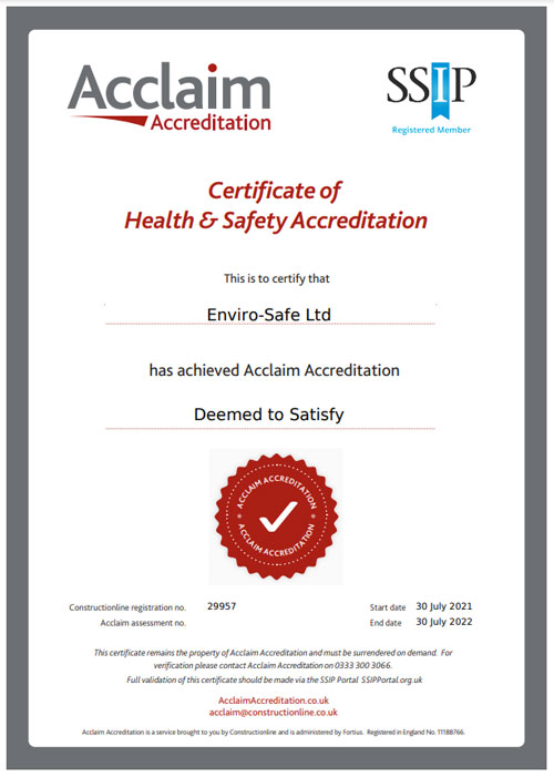 Constructionline Acclaim Accreditation